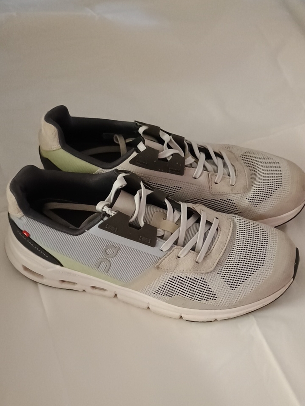Light Gray and White Womens On Cloud Shoes